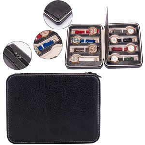 8-Slot Portable Watch Box Travel Case Storage Organizer Black NEW